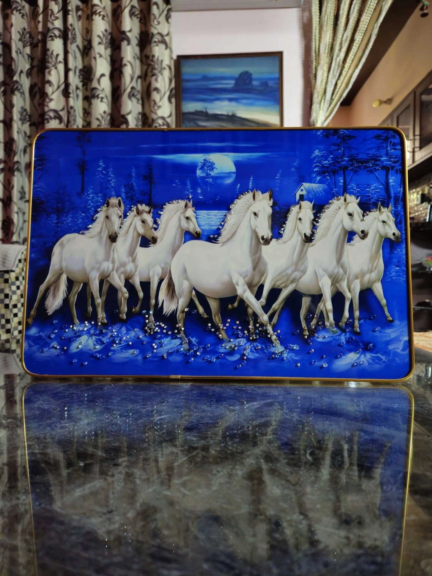 Seven Horses Fortune Blessings – Running Horses Luxury Wall Art