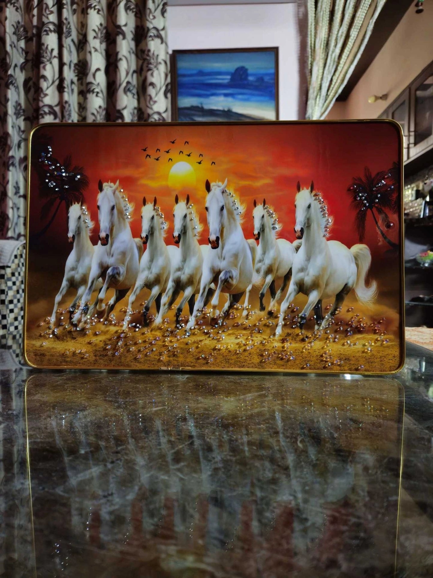 Seven Horses Fortune Blessings – Running Horses Luxury Wall Art