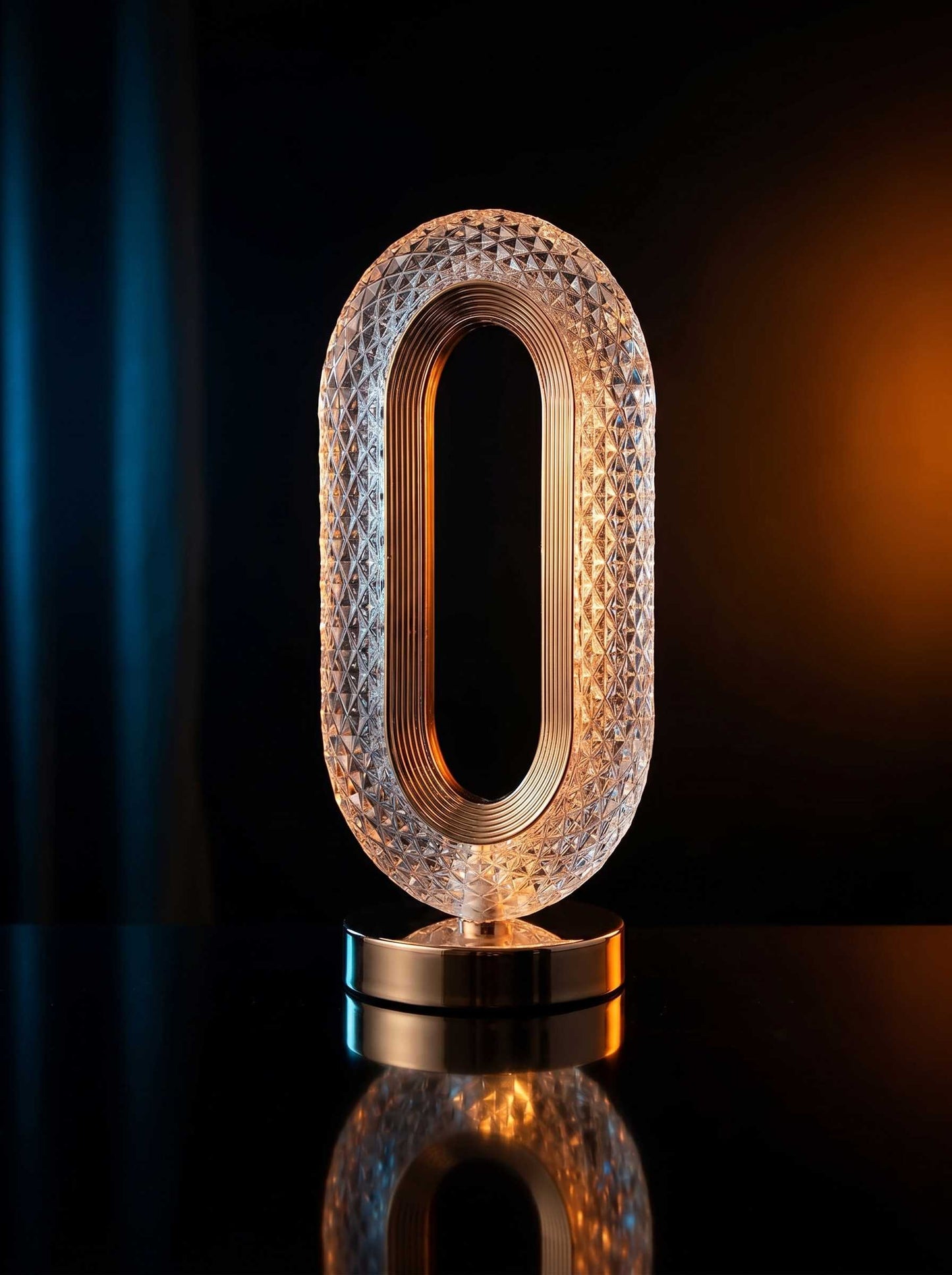 Crystal Glow Oval – Luxury Ambient Lamp