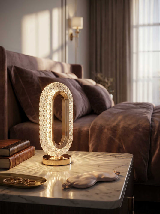 Crystal Glow Oval – Luxury Ambient Lamp