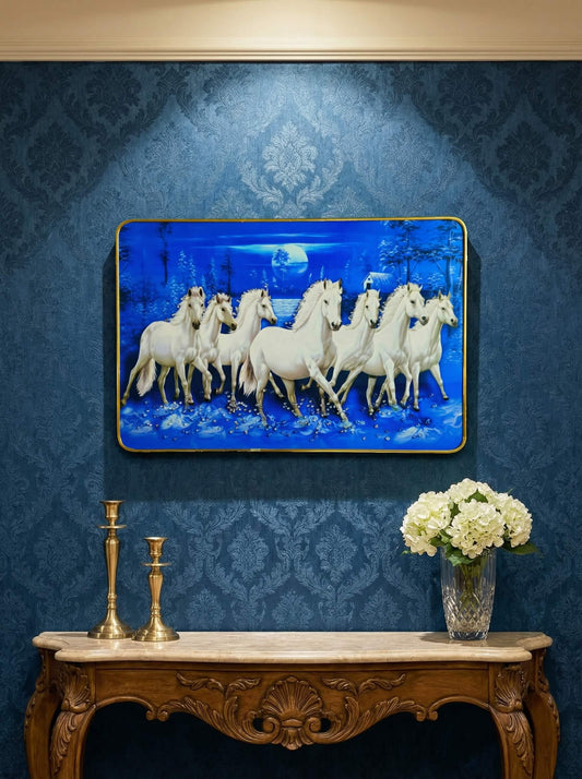 Seven Horses Fortune Blessings – Running Horses Luxury Wall Art